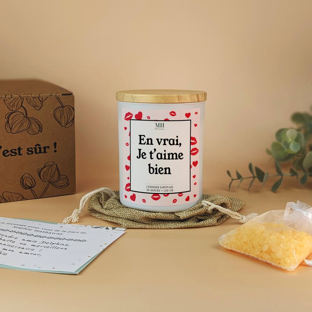 En vrai, je t'aime bien - Bougie Amoureuse