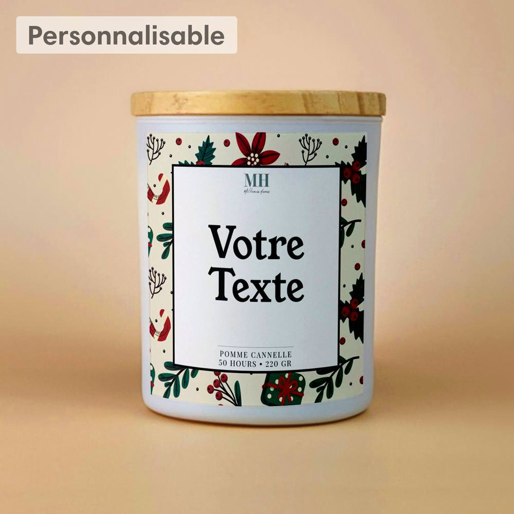 Noël Personnalisable - Bougie Festive