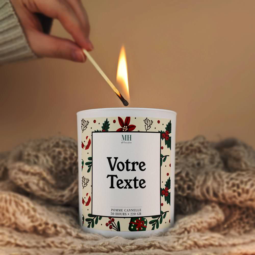 Noël Personnalisable - Bougie Festive