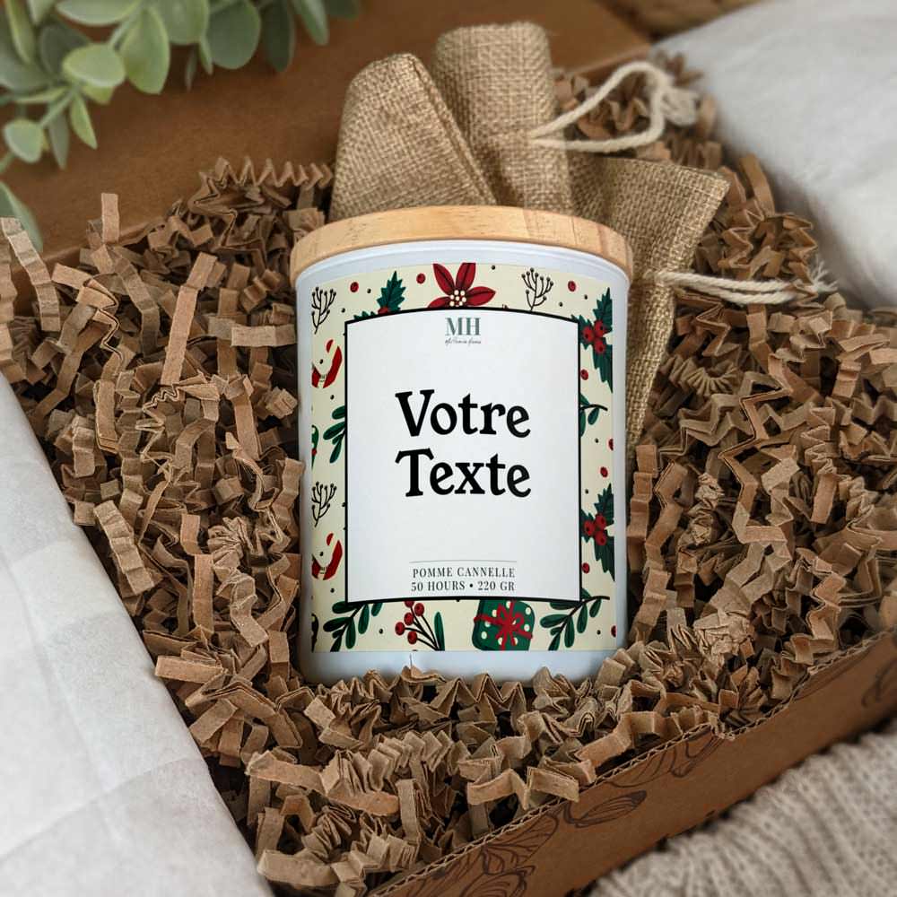 Noël Personnalisable - Bougie Festive