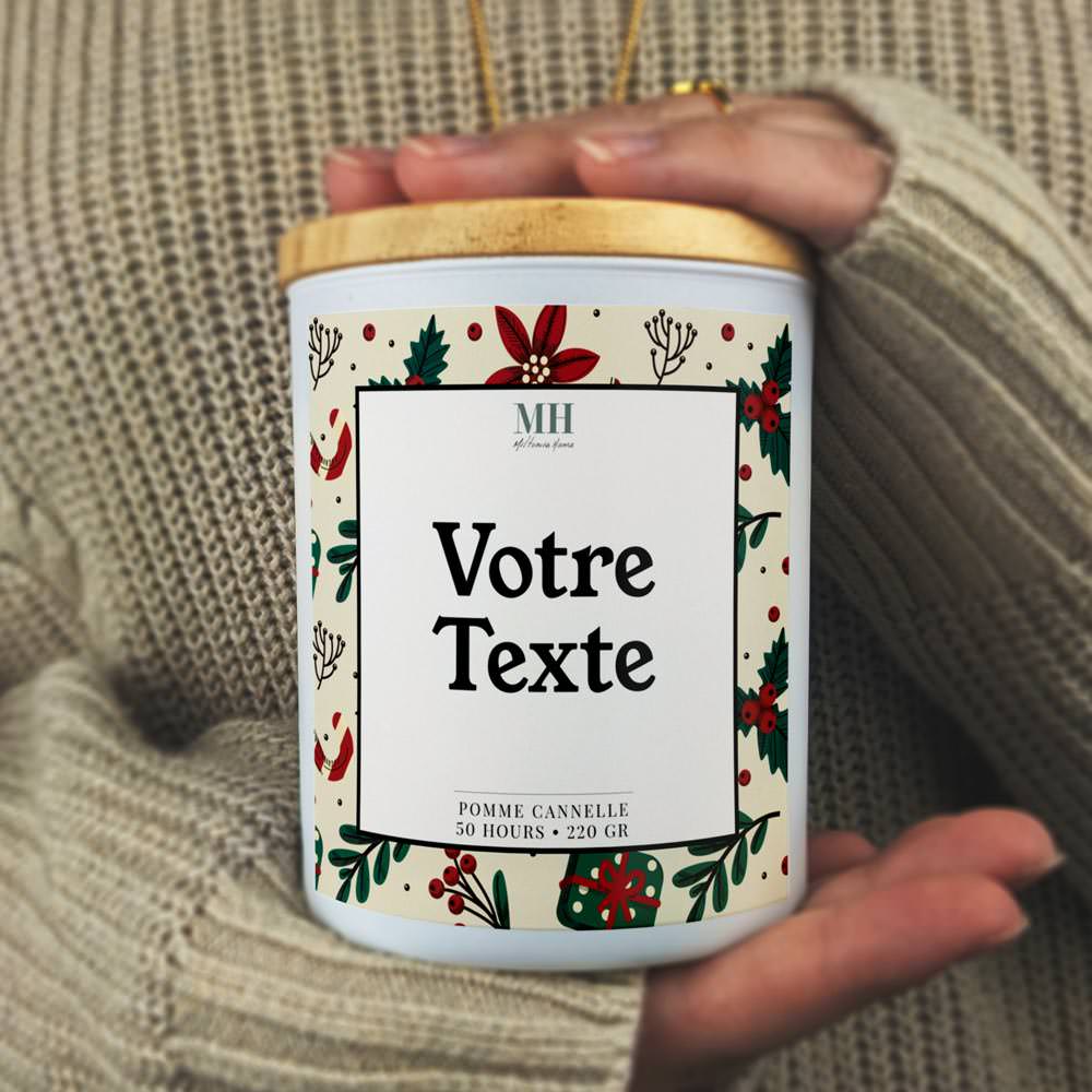 Noël Personnalisable - Bougie Festive
