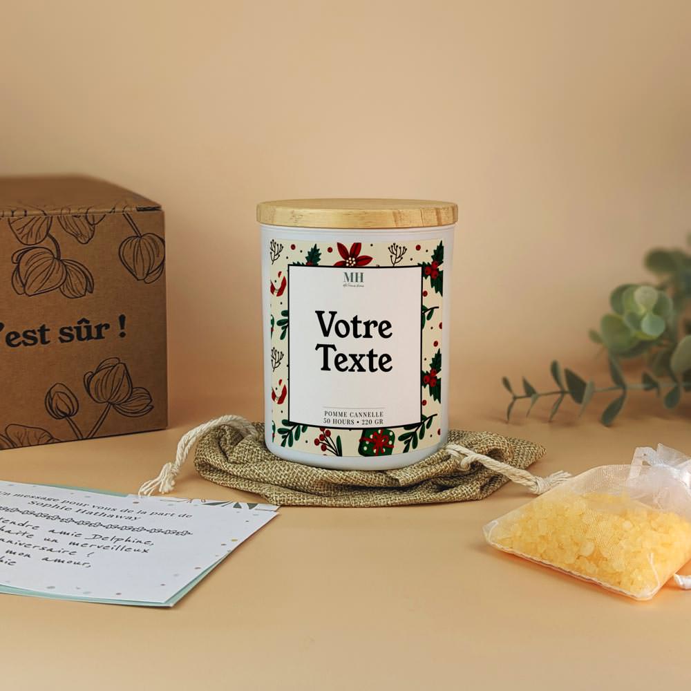 Noël Personnalisable - Bougie Festive