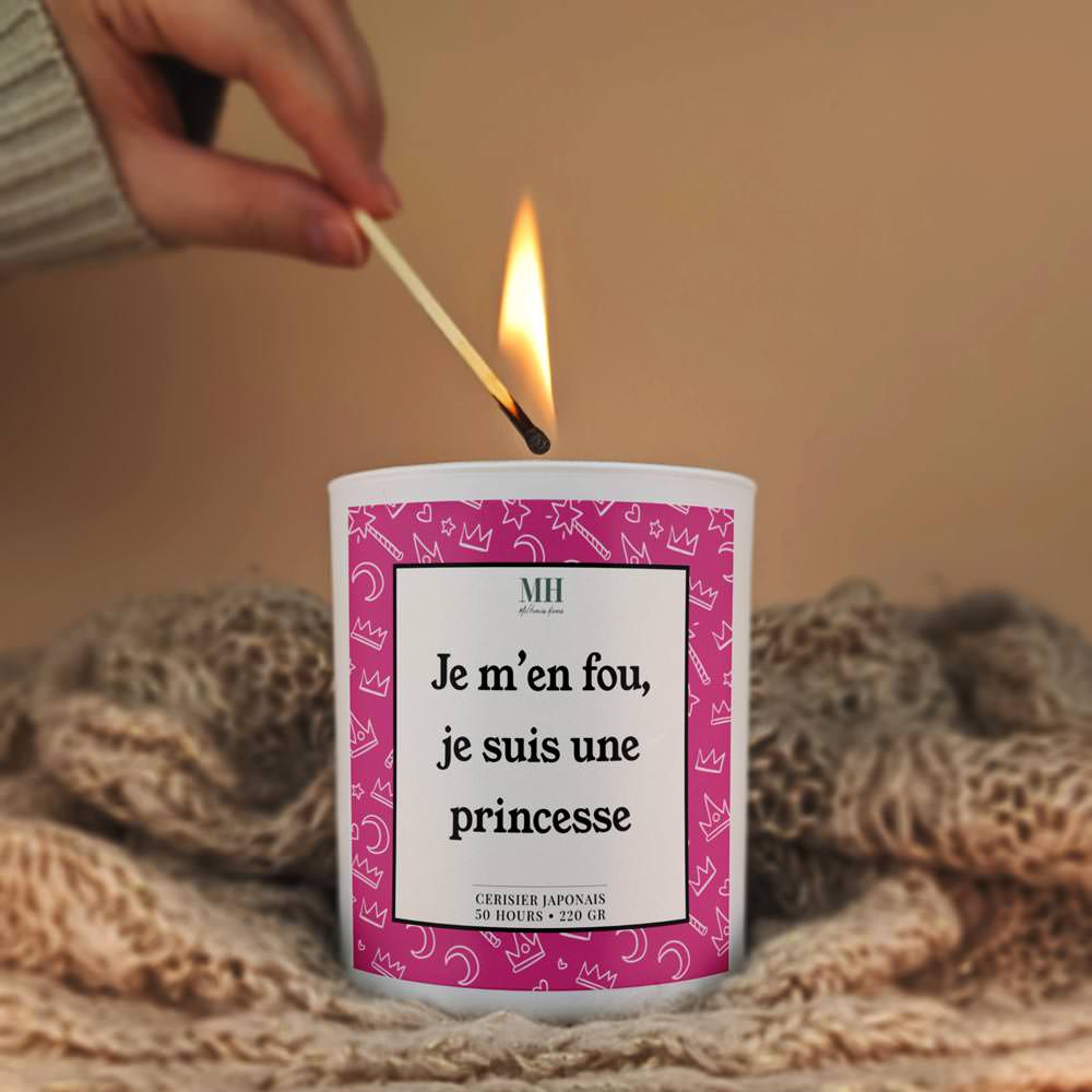 Je m'en fou, je suis une princesse - Bougie Culottée