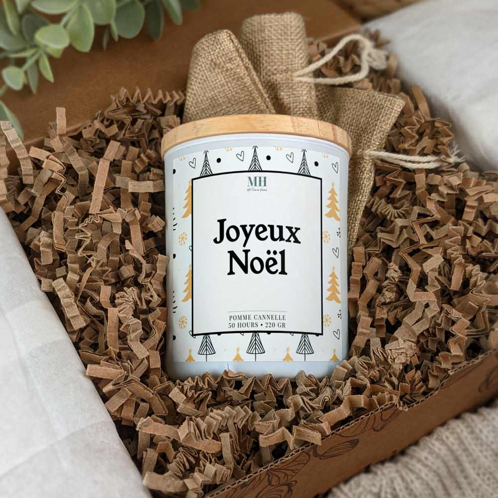 Bougie parfumée Joyeux Noël boite cadeau - Miltonia Home