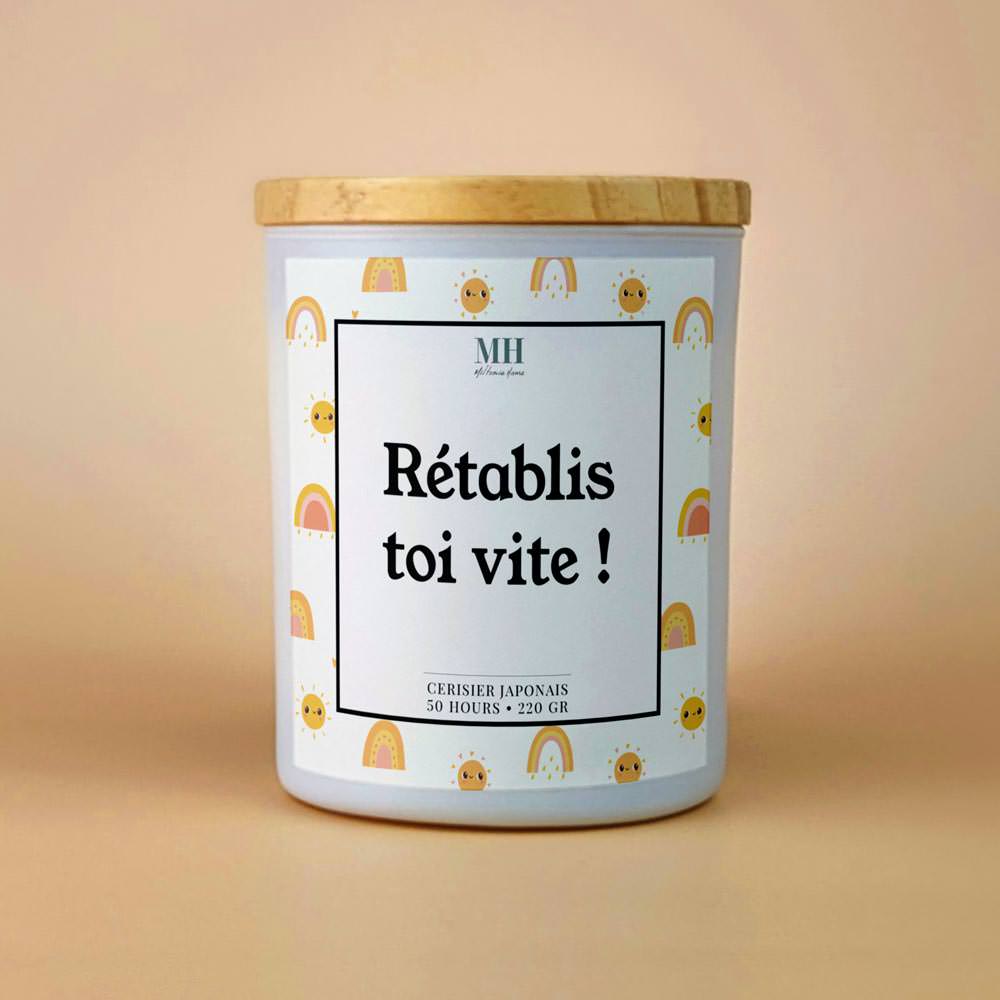 Rétablis toi vite - Bougie de Bon rétablissement