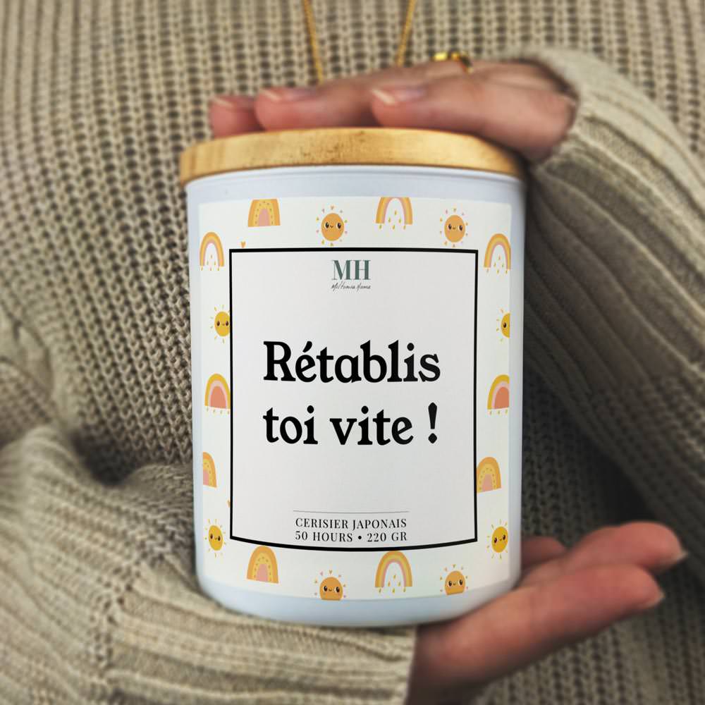 Rétablis toi vite - Bougie de Bon rétablissement