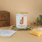 Lettre Prénom Fleurie - J - Bougie personnalisable