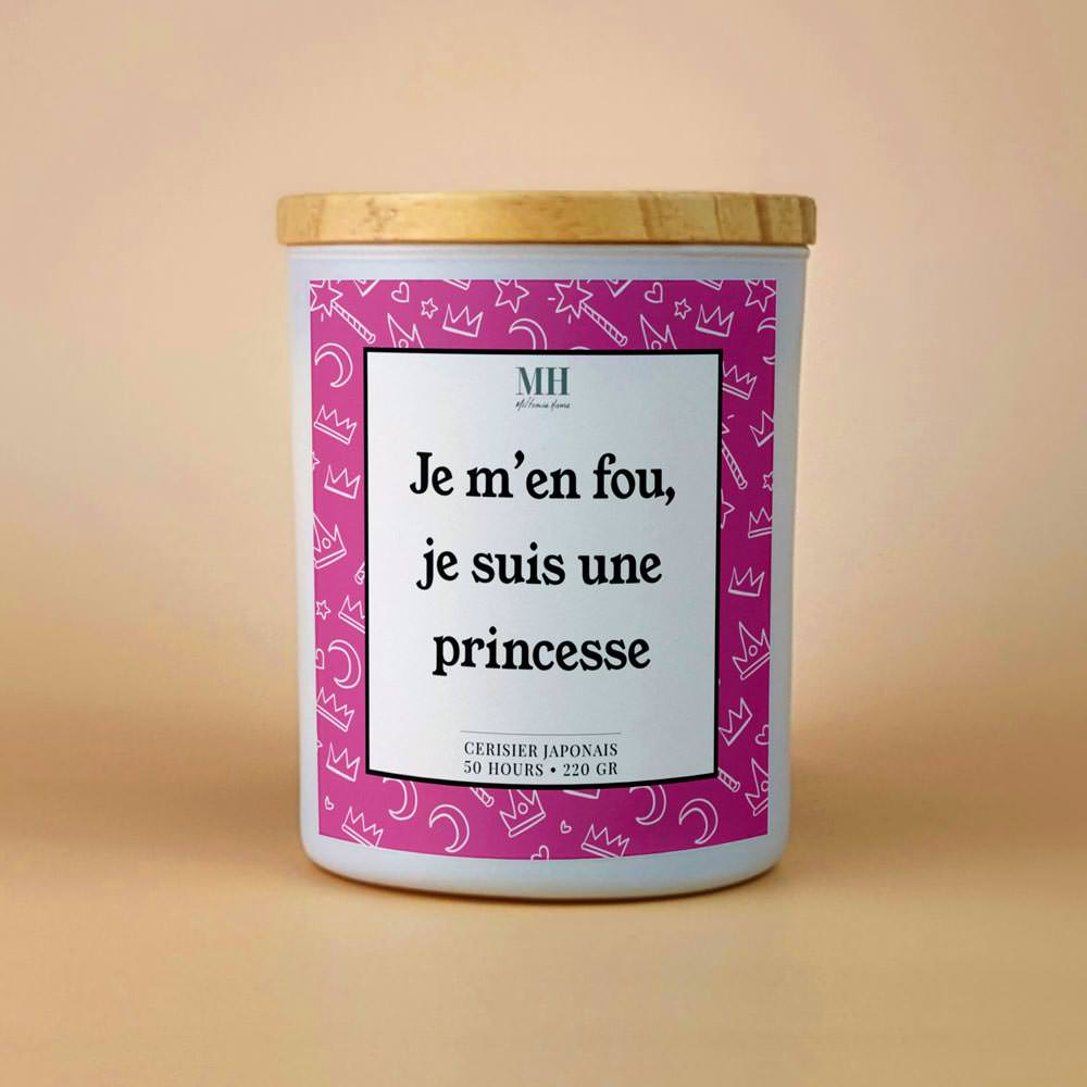 Je m'en fou, je suis une princesse - Bougie Culottée