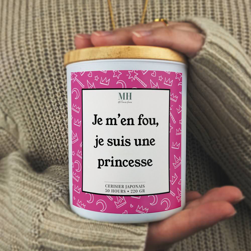 Je m'en fou, je suis une princesse - Bougie Culottée