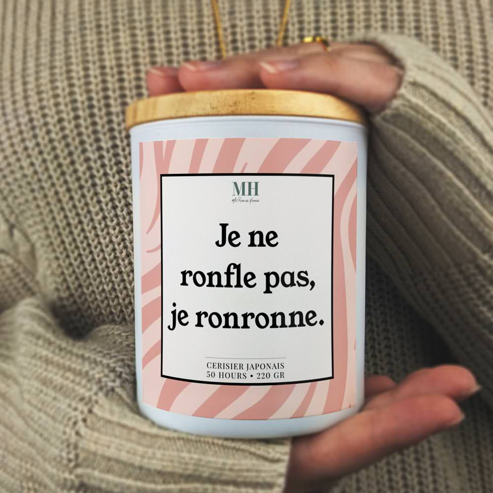 Je ne ronfle pas, je ronronne - Bougie Culottée