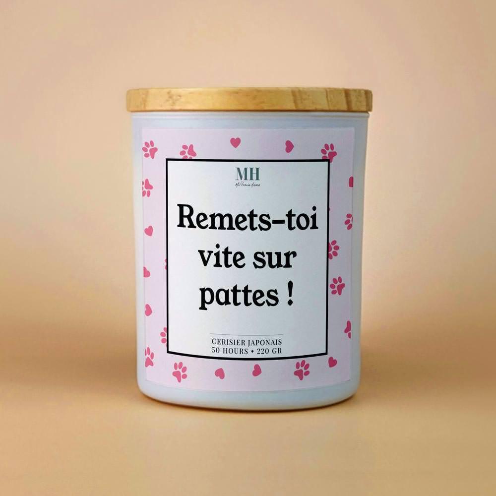 Remets-toi vite sur pattes - Bougie de Bon rétablissement