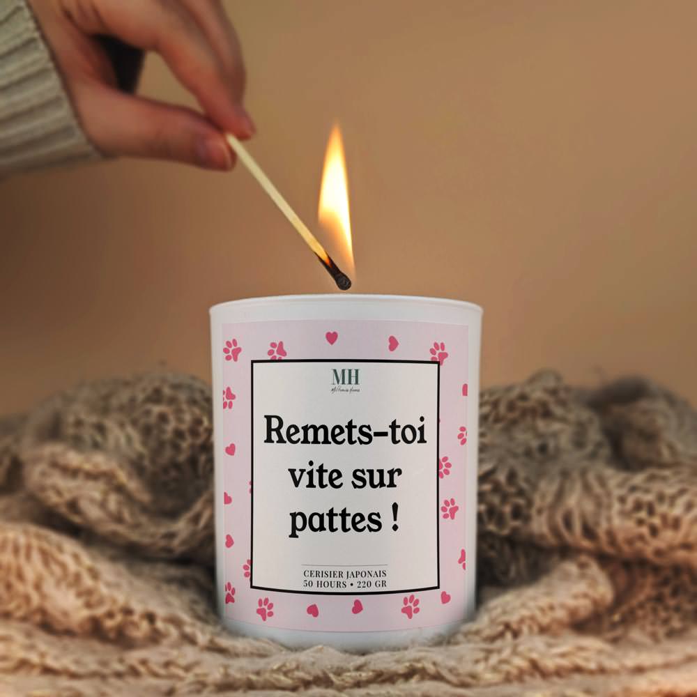 Remets-toi vite sur pattes - Bougie de Bon rétablissement