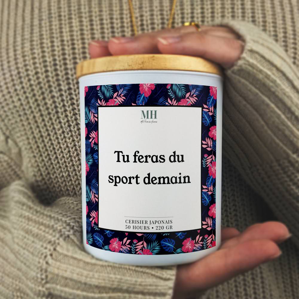 Tu feras du sport demain - Bougie Culottée